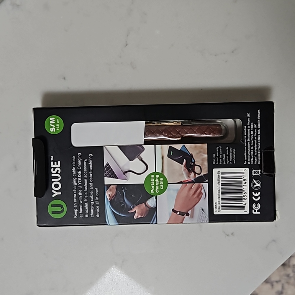 NIB. Portable charging bracelet Stocking Stuffer Gift - Picture 2 of 2